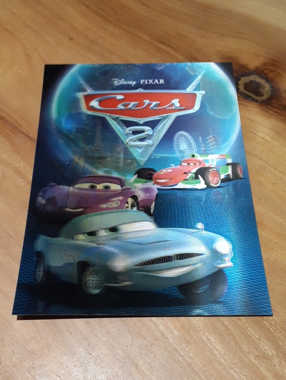 Disney Movie Club 3D Lenticular LIthograph Art Card Cars 2